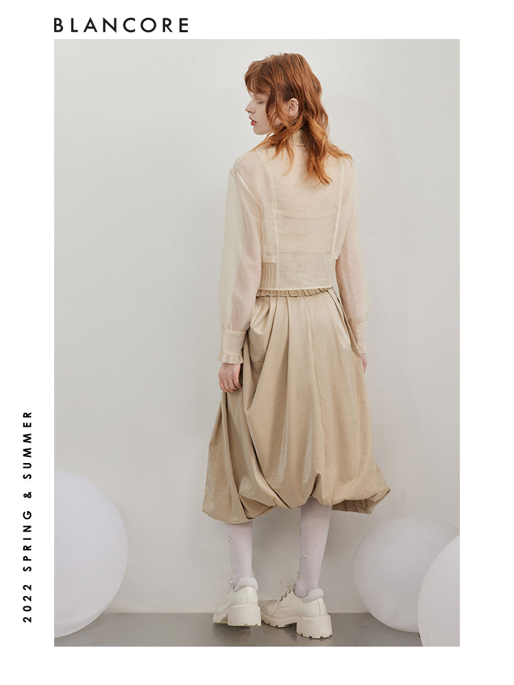 Folded Midi Skirt