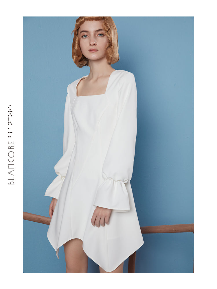 SPLIT ASYMMETRICAL HEM DRESS