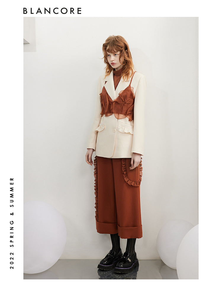 Cropped Straight Trousers