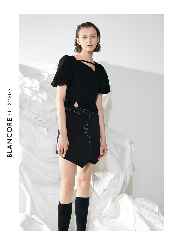 BRADID WAISTED CROP TOP