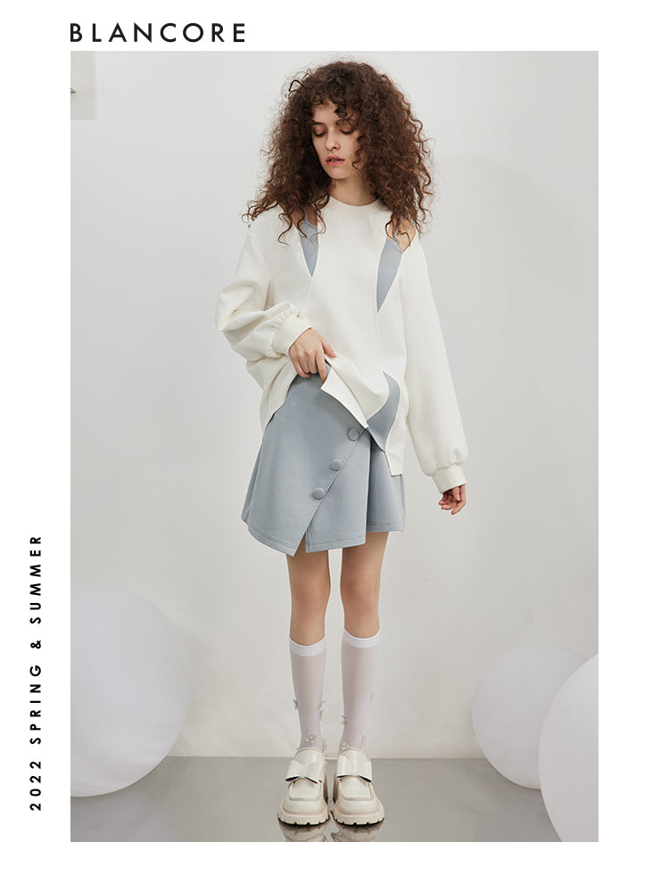 Asymmetrical Pleated Skorts