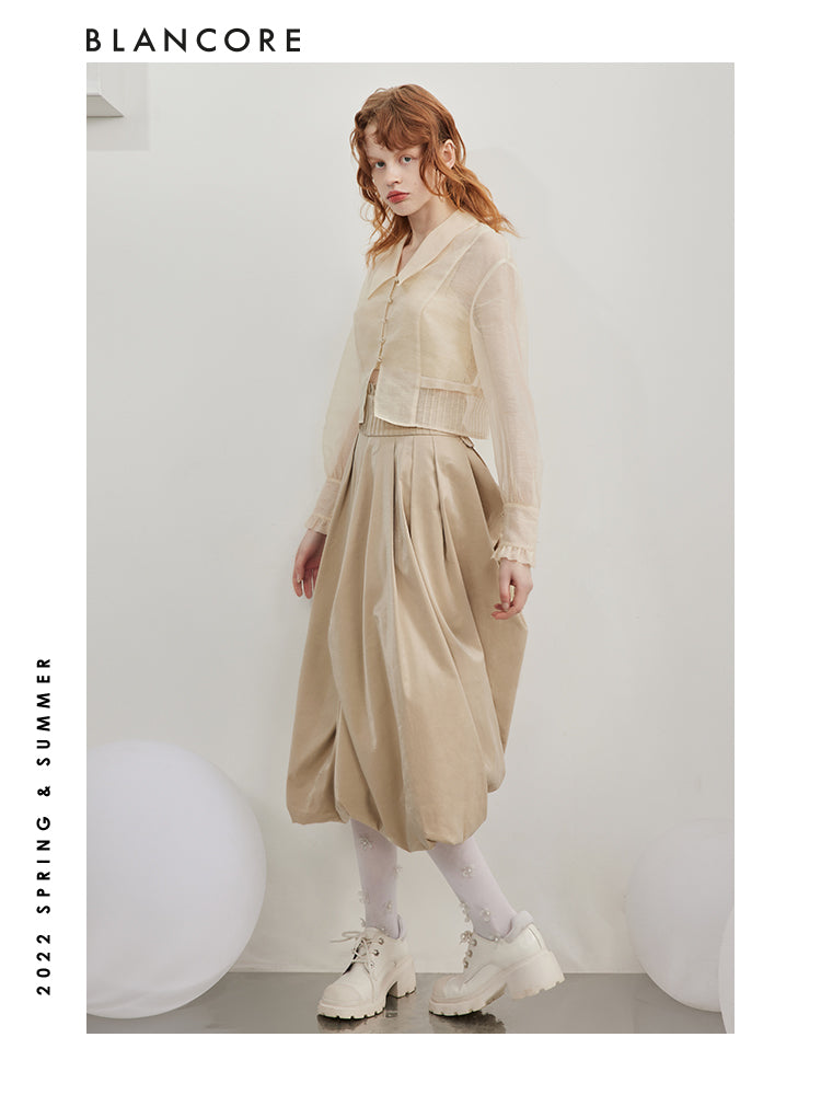 Folded Midi Skirt