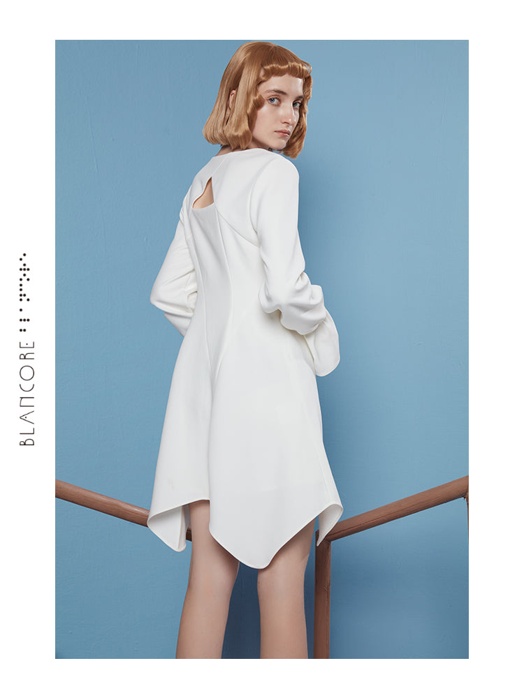 SPLIT ASYMMETRICAL HEM DRESS