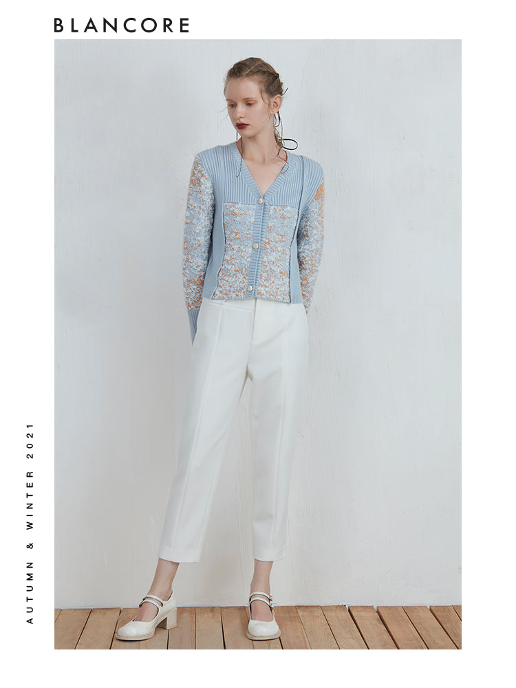 Knit Panelled Cardigan