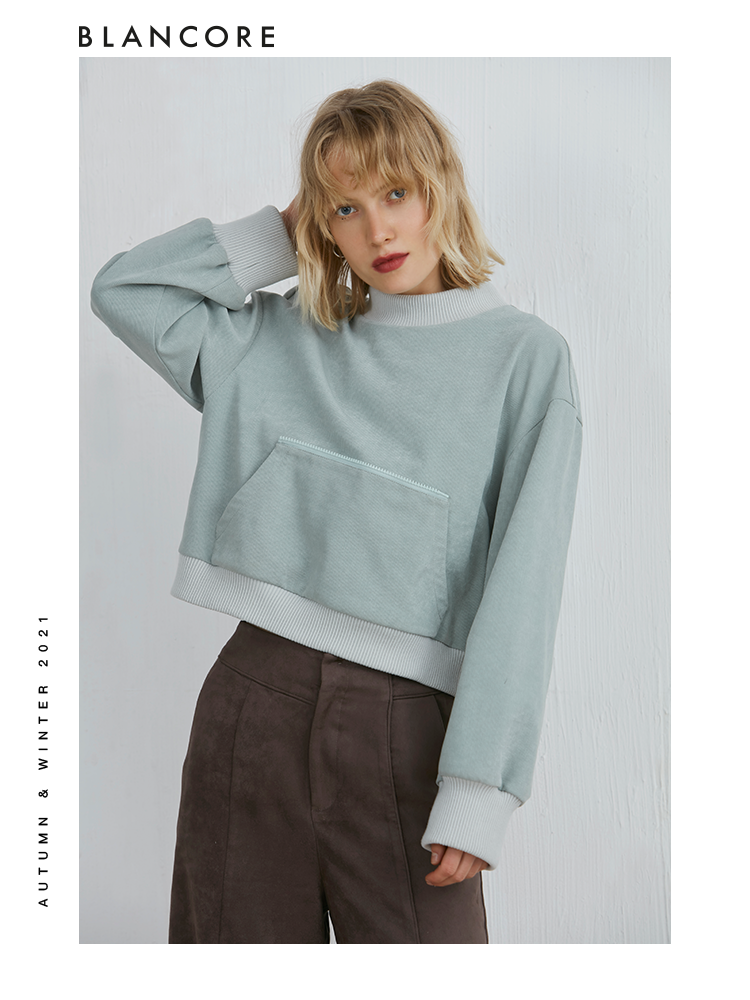 Cropped Hoodie With Detachable Hood