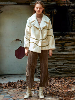 CURVED SPLIT FUR JACKET