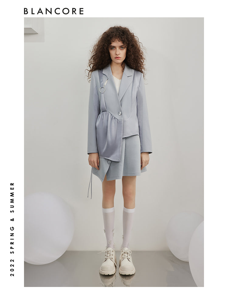 Asymmetrical Pleated Skorts