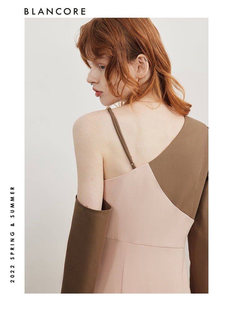 Color Block Off-Shoulder Dress