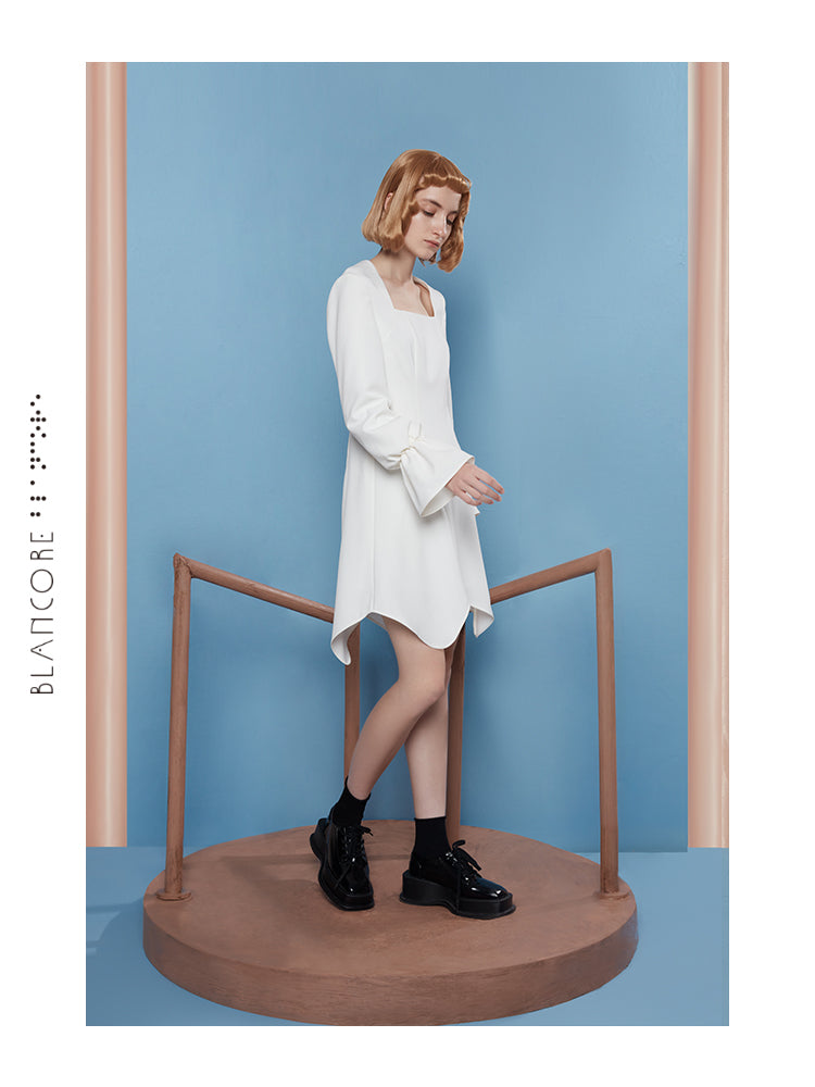 SPLIT ASYMMETRICAL HEM DRESS