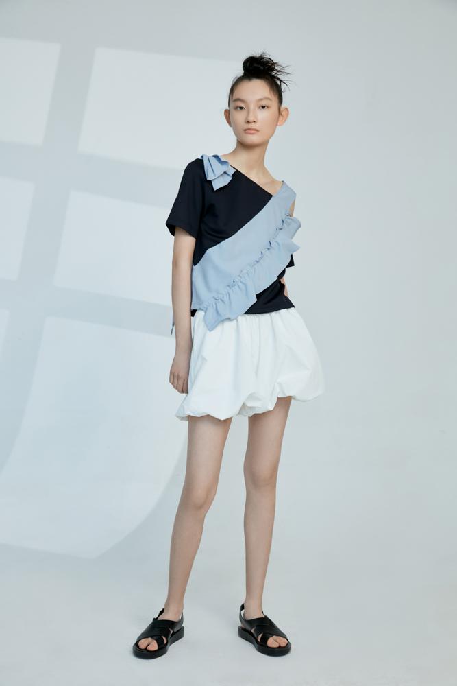 Asymmetric Knit Top - BLANCORE