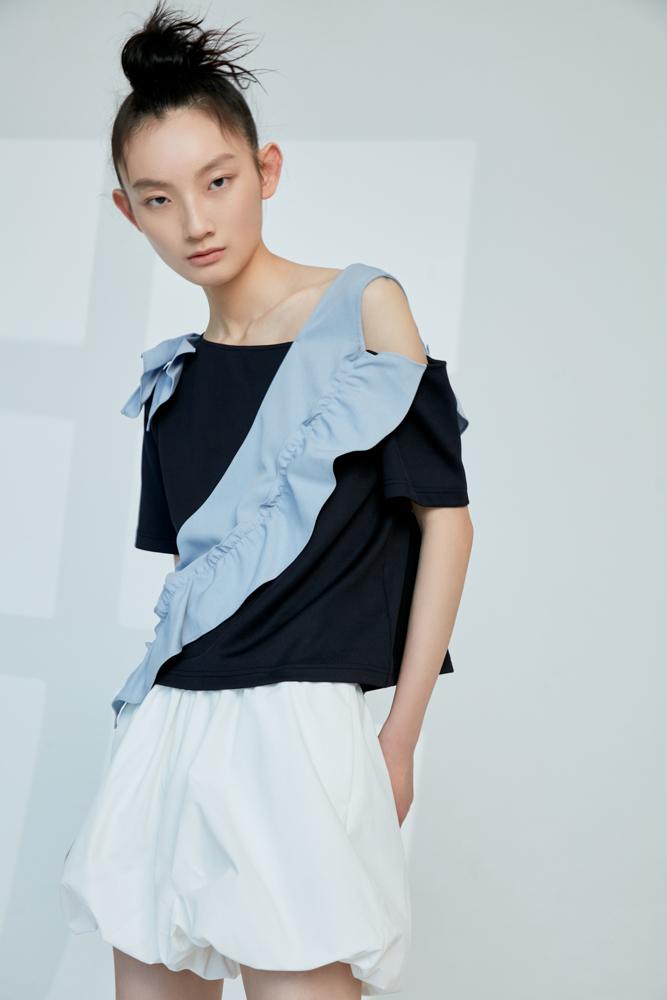 Asymmetric Knit Top - BLANCORE