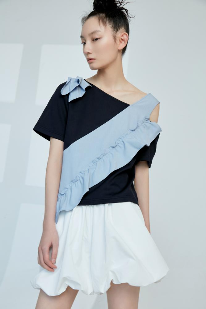 Asymmetric Knit Top - BLANCORE