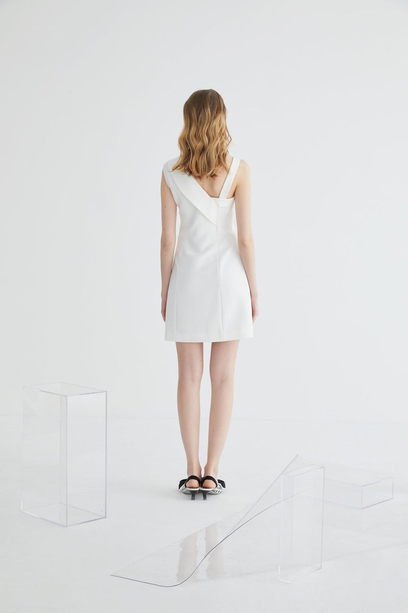 Asymmetrical Blazer Ruching Dress - BLANCORE