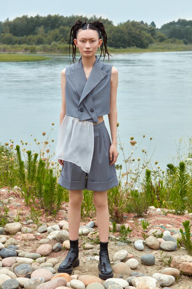 ASYMMETRICAL OVERLAPPING TOP - BLANCORE