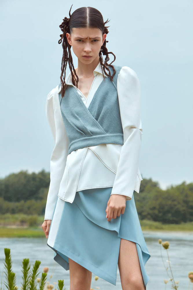 PLEATED VEST