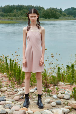 DECONSTRUCTED SUSPENDER DRESS