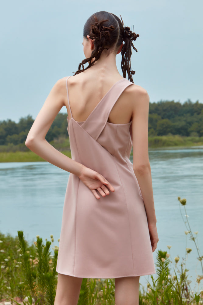 DECONSTRUCTED SUSPENDER DRESS