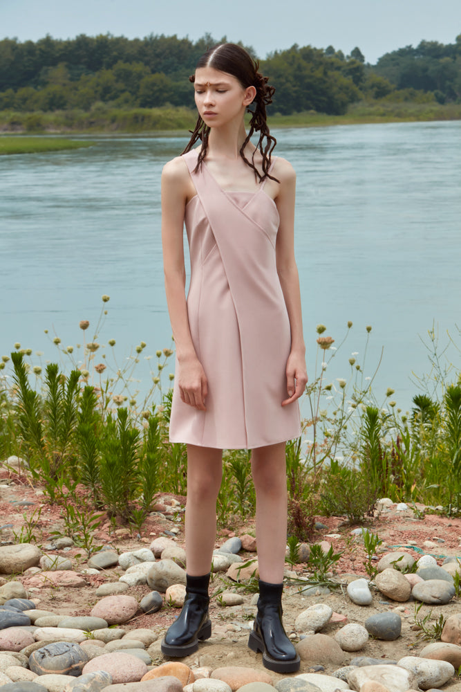 DECONSTRUCTED SUSPENDER DRESS