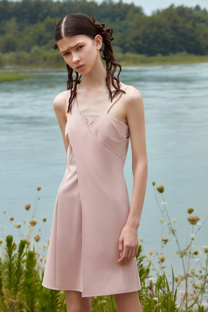 DECONSTRUCTED SUSPENDER DRESS
