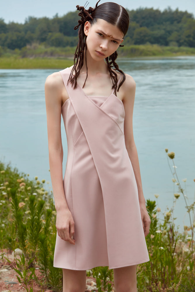 DECONSTRUCTED SUSPENDER DRESS