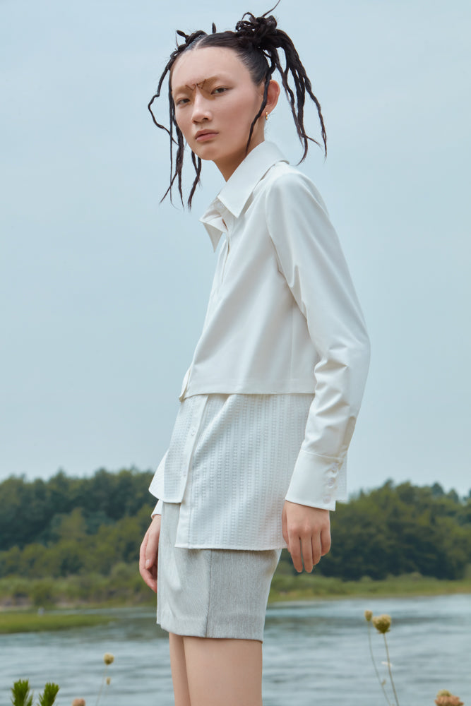 SHIRT WITH DETACHABLE HEM
