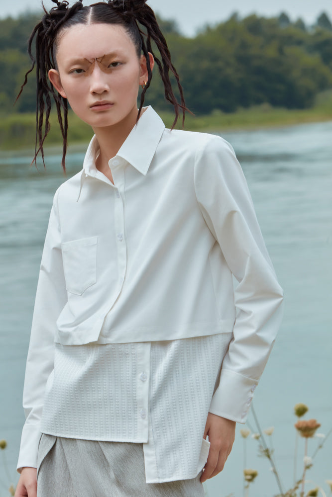 SHIRT WITH DETACHABLE HEM