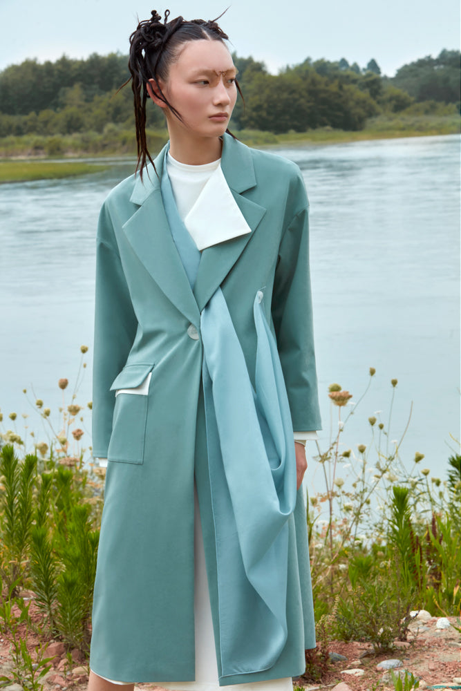 TRENCH COAT WITH DETACHABLE BOTTOM