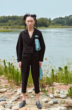 JUMPSUIT WITH DETACHABLE SATIN RIBBON
