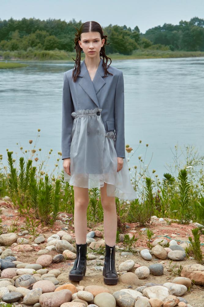BLAZER STYLE DRESS WITH DETACHABLE BOTTOM - BLANCORE
