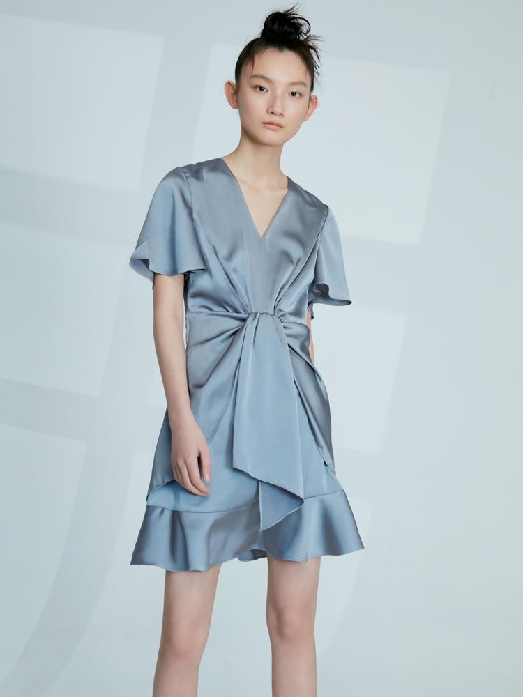 Blue Deconstructed Dress - BLANCORE