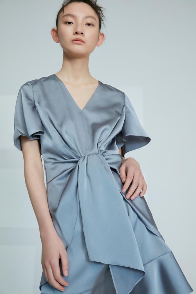 Blue Deconstructed Dress - BLANCORE