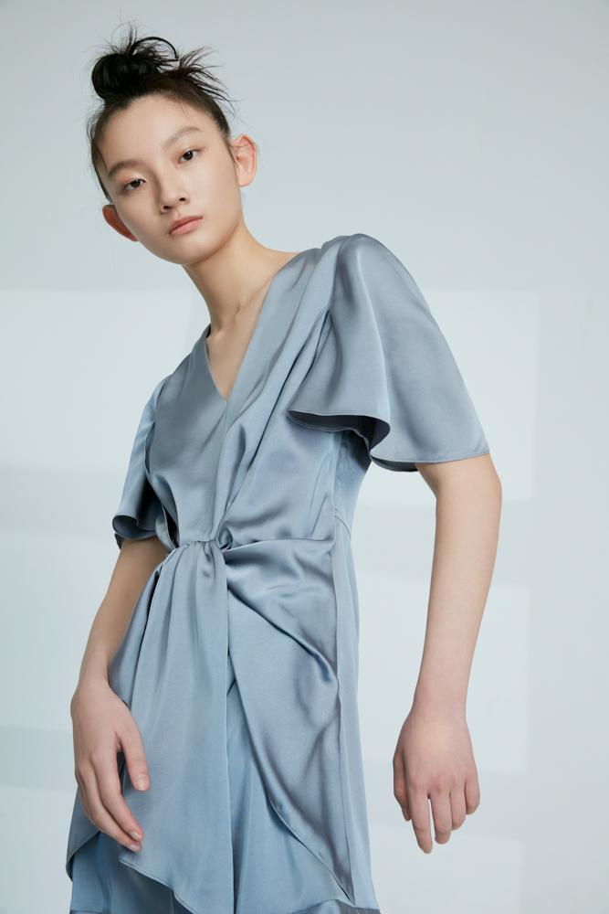 Blue Deconstructed Dress - BLANCORE