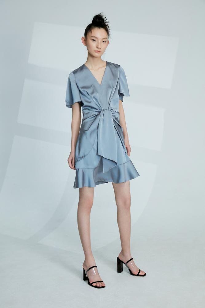 Blue Deconstructed Dress - BLANCORE