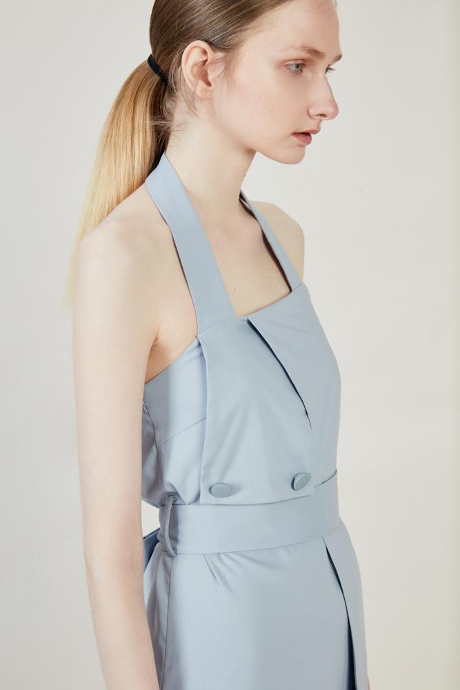 Blue Frilled Dress - BLANCORE