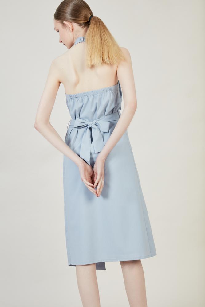 Blue Frilled Dress - BLANCORE