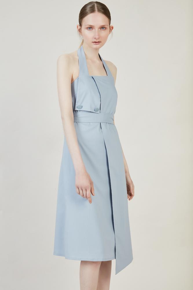 Blue Frilled Dress - BLANCORE