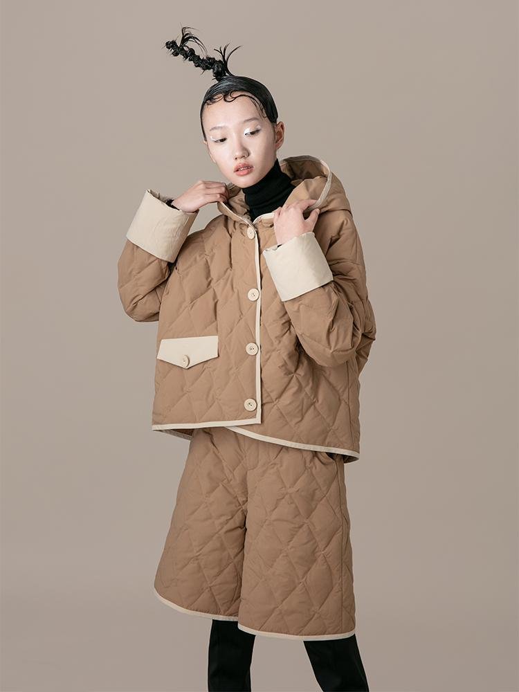 Color Block Puffer Jacket - BLANCORE