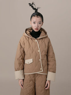Color Block Puffer Jacket - BLANCORE