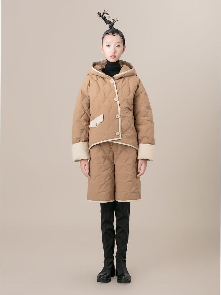 Color Block Puffer Jacket - BLANCORE