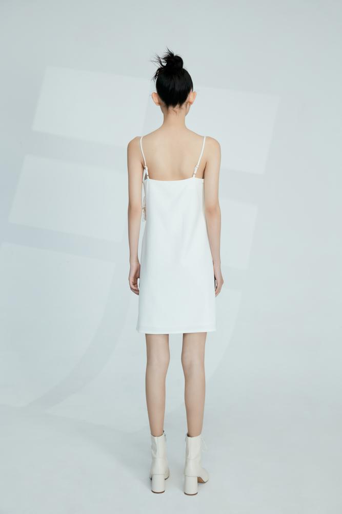 Color Block Ruffle Dress - BLANCORE