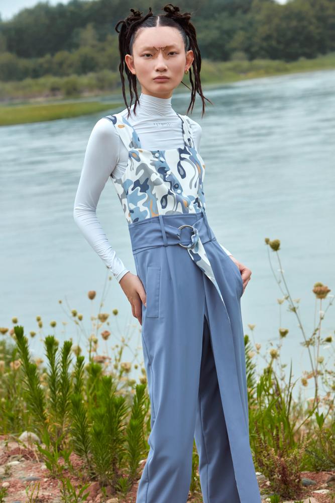 COLOR PRINT JUMPSUIT - BLANCORE