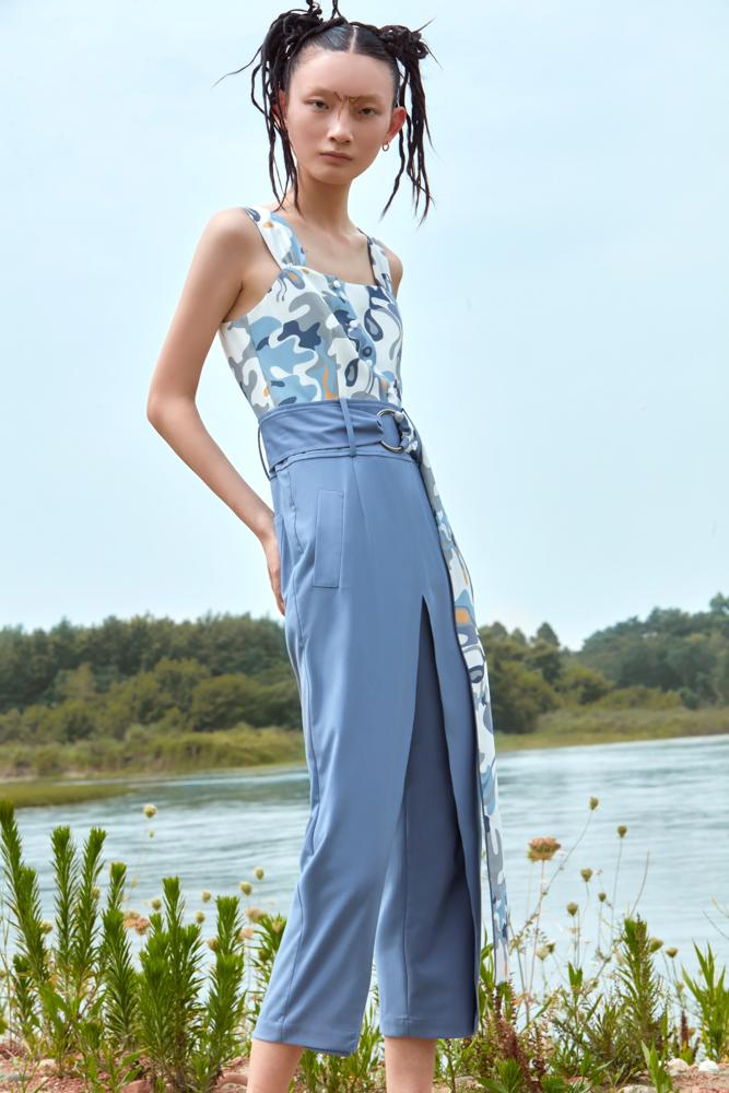 COLOR PRINT JUMPSUIT - BLANCORE