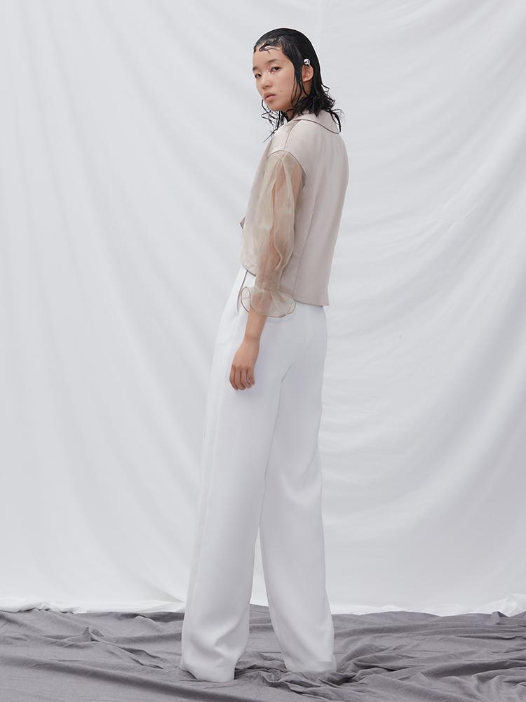 Culottes with Button Detail - BLANCORE