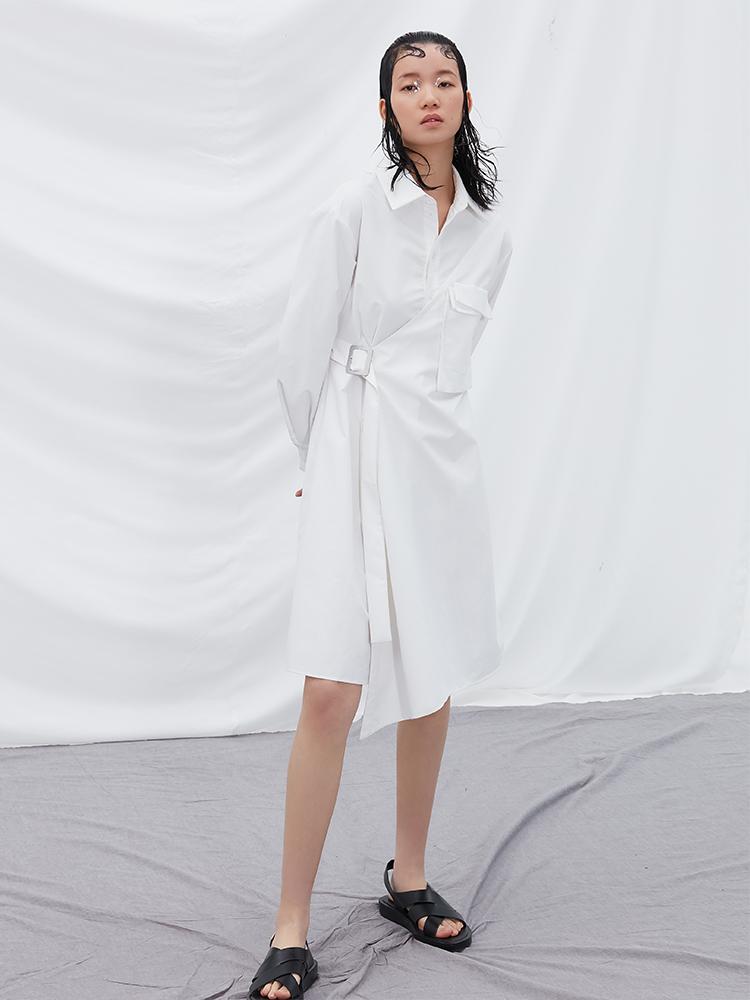 Deconstructed Shirt Dress - BLANCORE