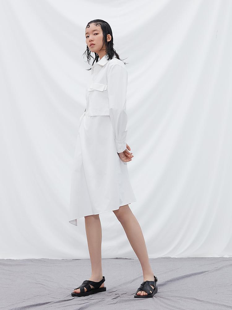 Deconstructed Shirt Dress - BLANCORE