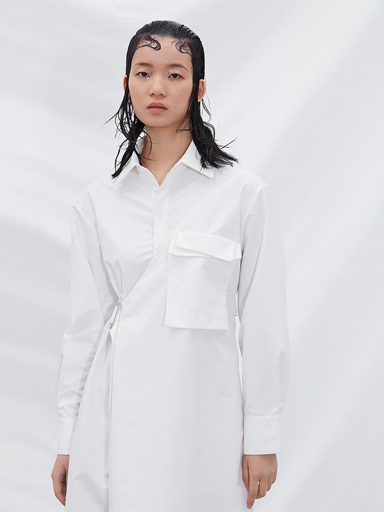 Deconstructed Shirt Dress - BLANCORE