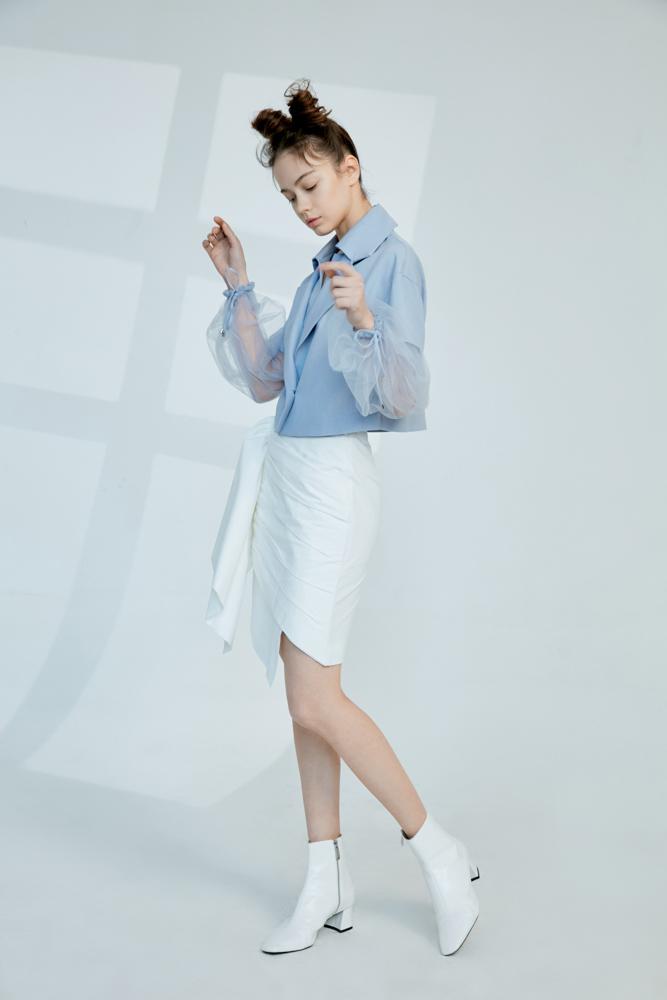 Doubler Layered Mesh Paneled Shirt - BLANCORE