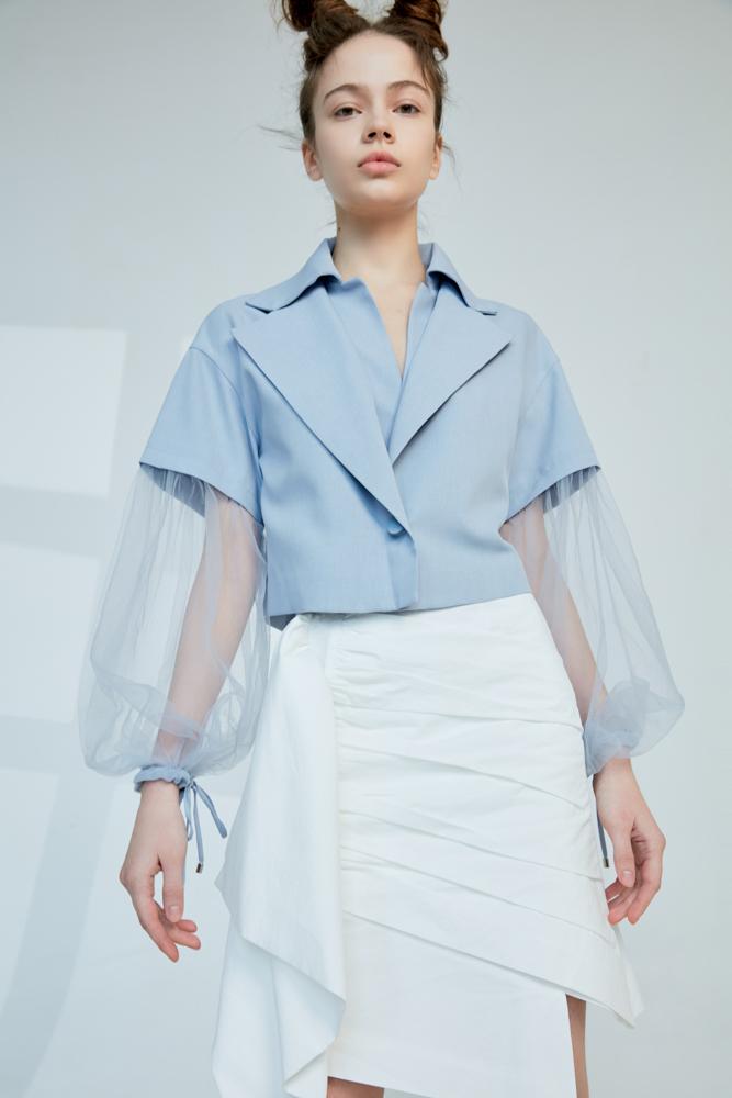 Doubler Layered Mesh Paneled Shirt - BLANCORE