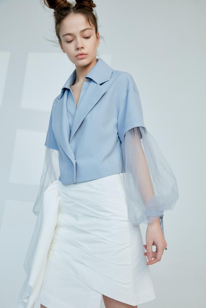 Doubler Layered Mesh Paneled Shirt - BLANCORE