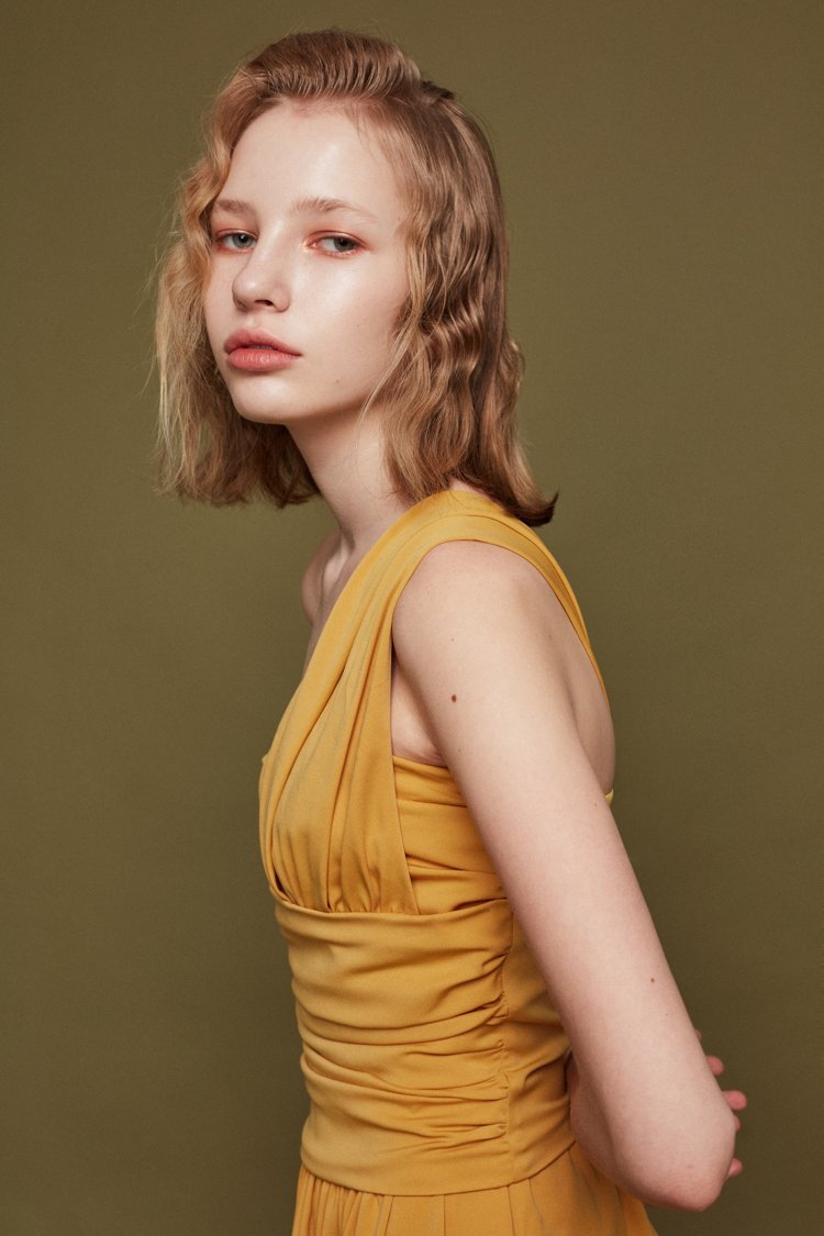 Draped One-Shoulder Dress - BLANCORE